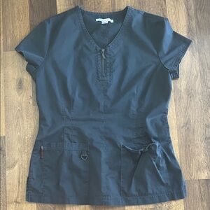Koi Stretch Scrub Tops Medium Dark Gray